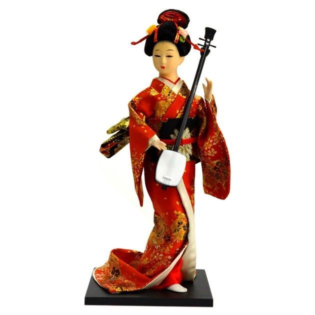 Japanese Doll~Shamisen-A 「日本人形（三味線 A）」【12 inch（約30cm