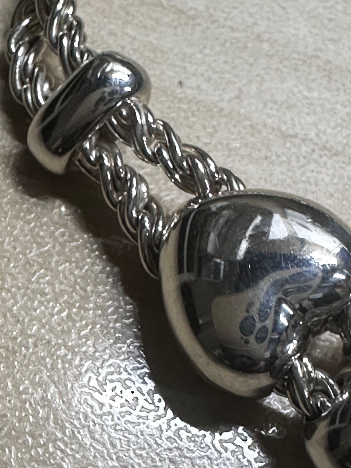 美品 TIFFANY 本物 ティファニー ダブルロープ ハートブレス シルバー 