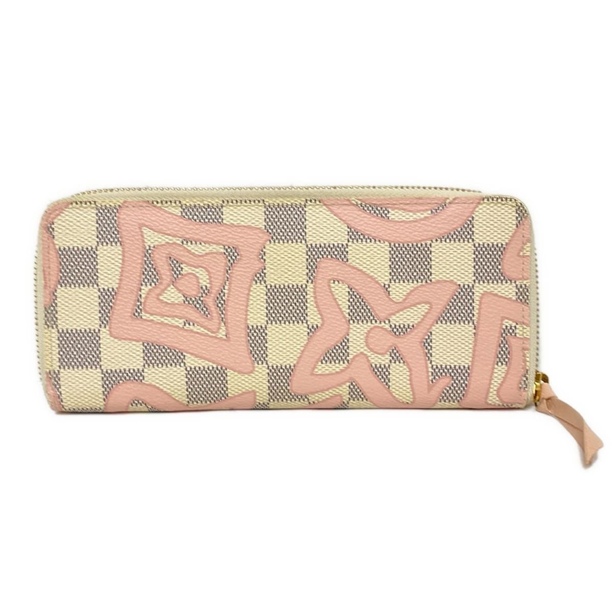 LOUIS VUITTON ルイヴィトン 長財布 ダミエ ポルトフォイユクレマンス N60099 アズール×ローズ バレリーヌ