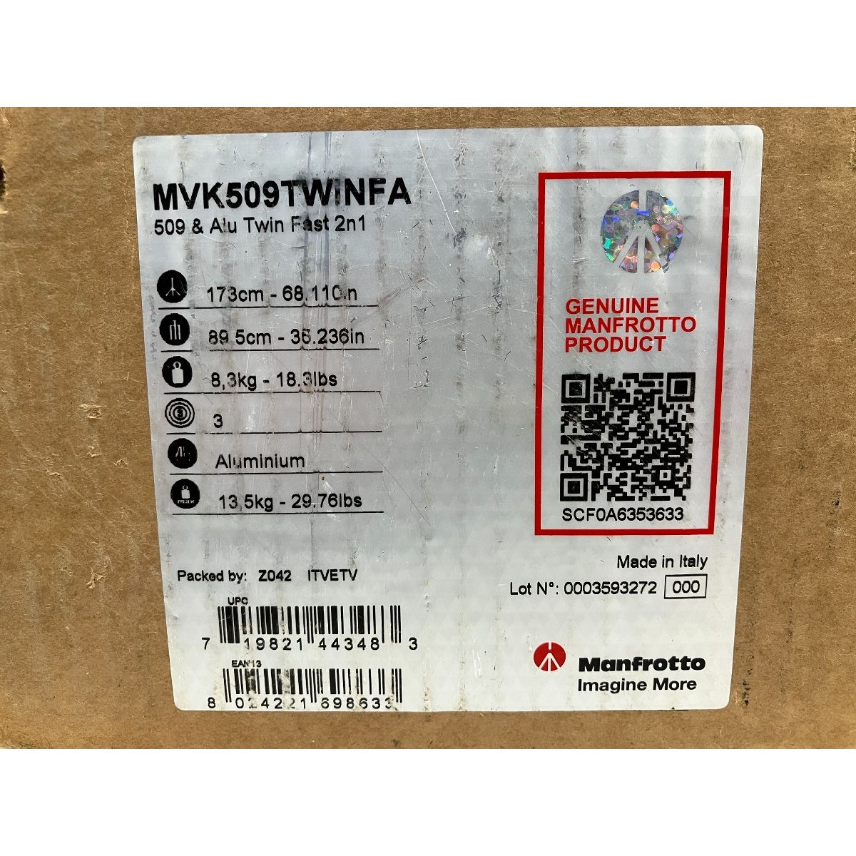 Manfrotto 509 HD 645 FAST ビデオ雲台 三脚 システム マンフロット