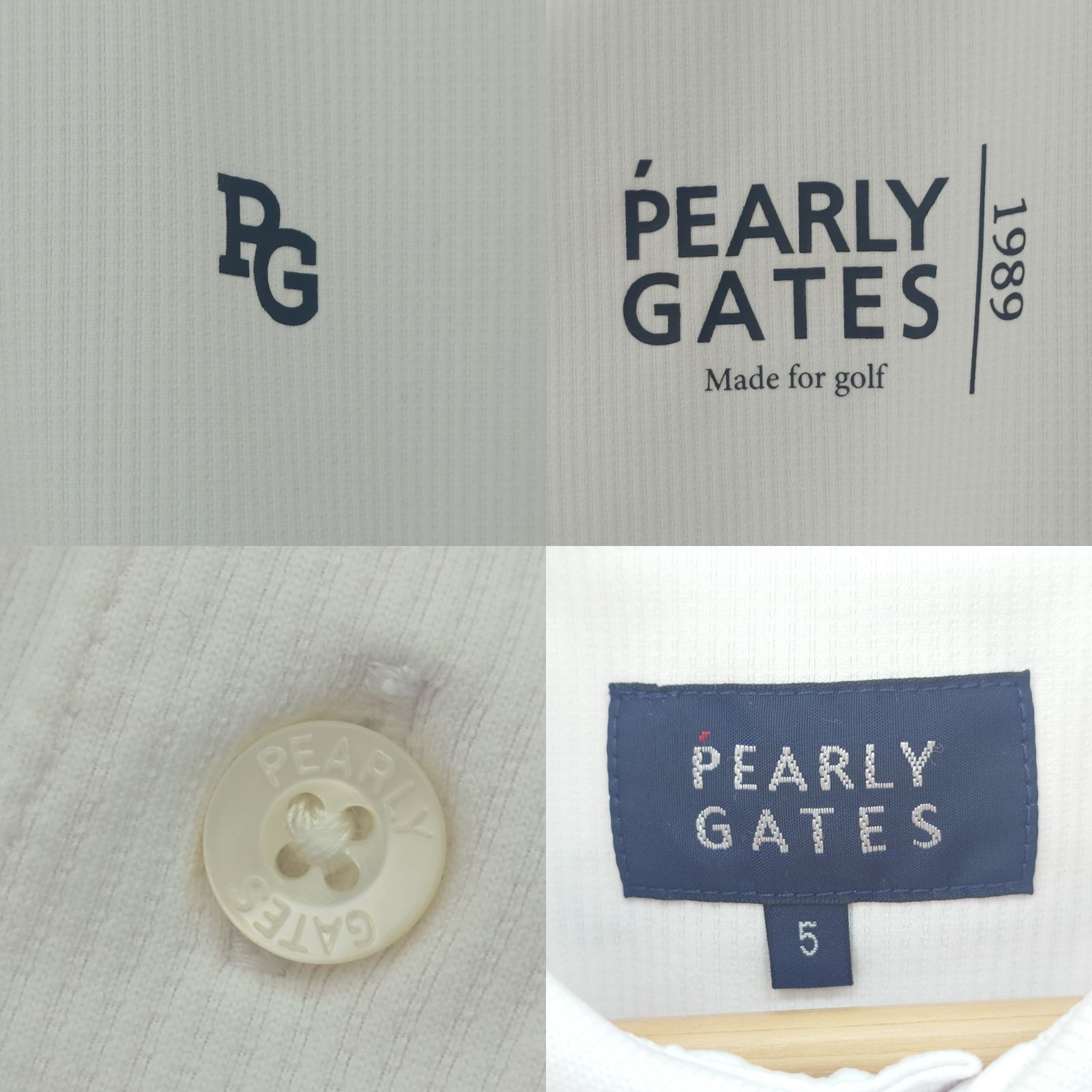 PEARLY GATES 5 L相当 PEARLY GATES パーリーゲイツ ゴルフウェア ポロシャツ サイズ5 L