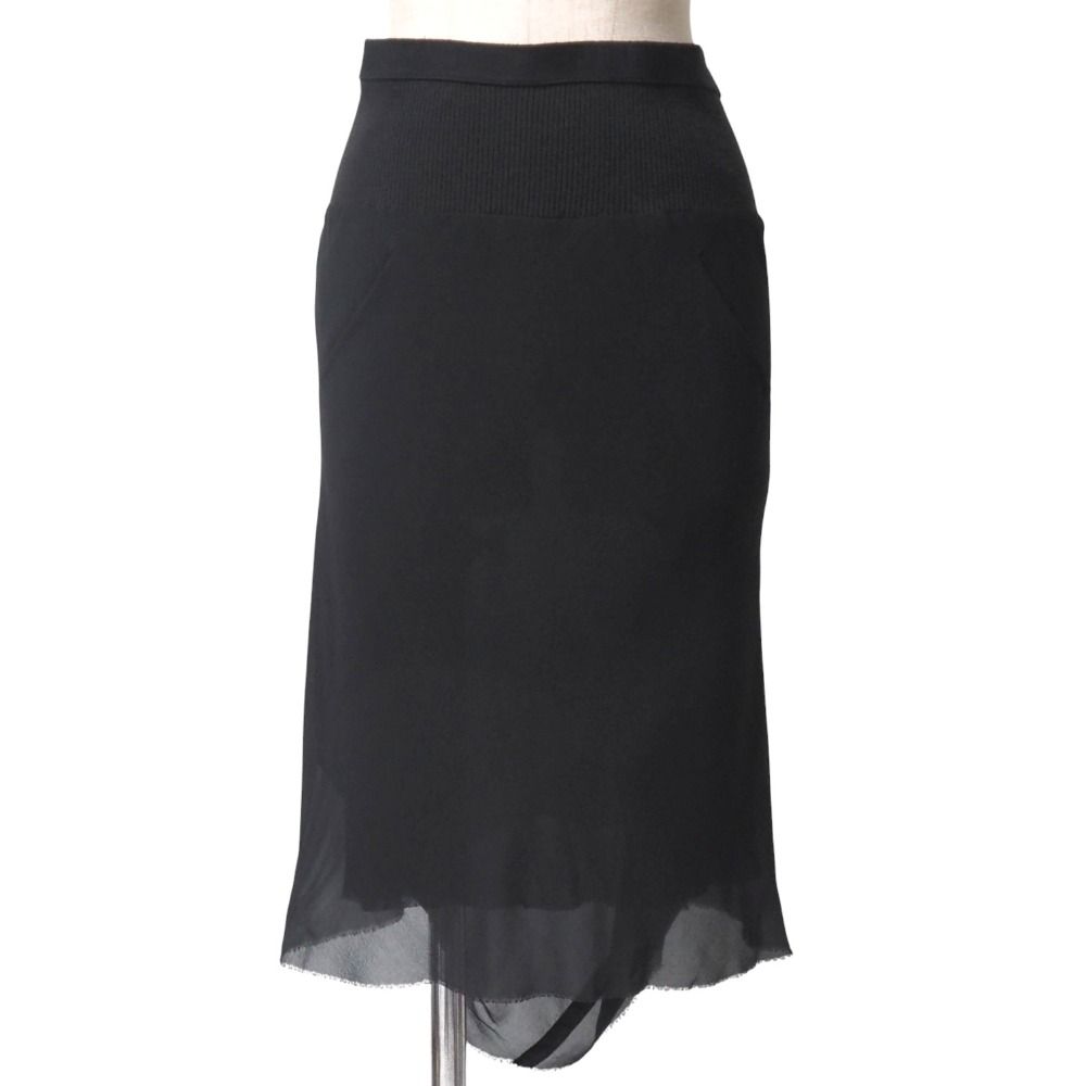Rick Owens リックオウエンス スカート サイズ40 タイト ひざ丈 ブラック ブランド古着 20251028 RA6424