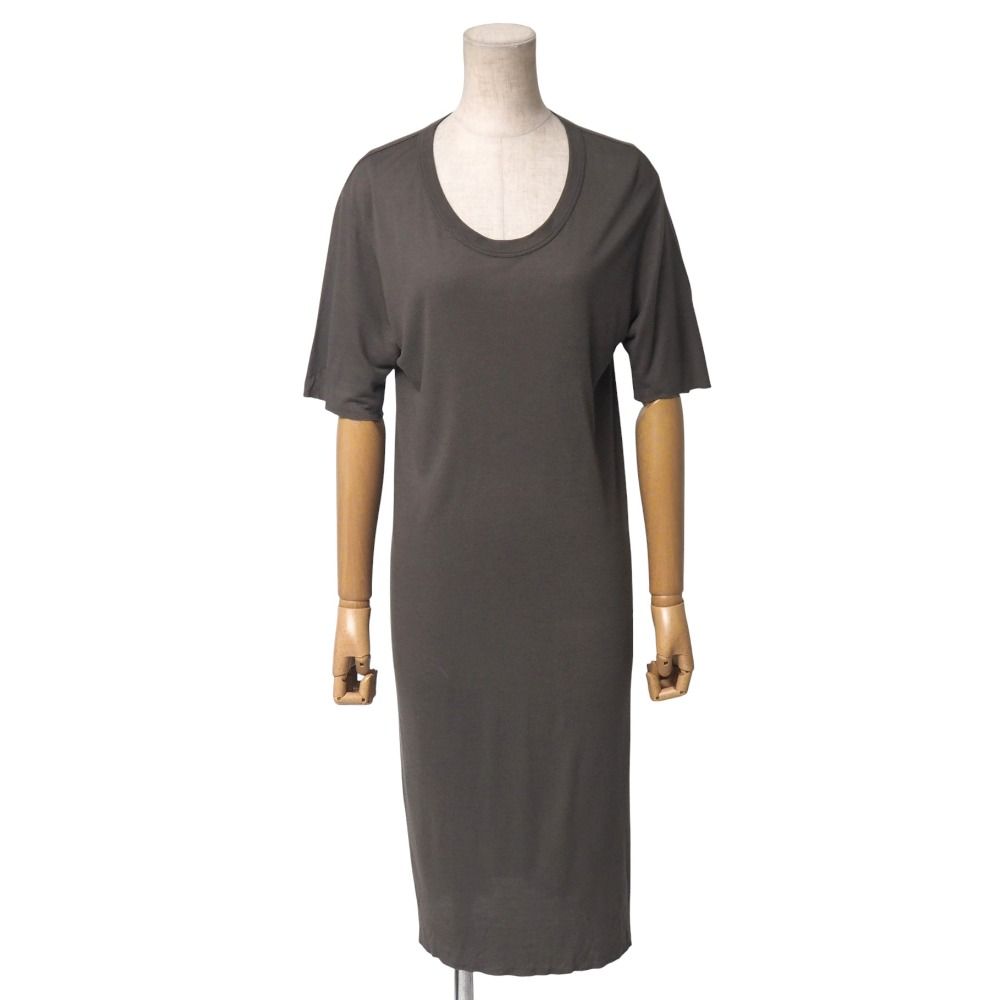 Rick Owens リックオウエンス ワンピース サイズS カットオフ 五分袖 Uネック ロング カットソーワンピース ブランド古着 20251028|RA6428