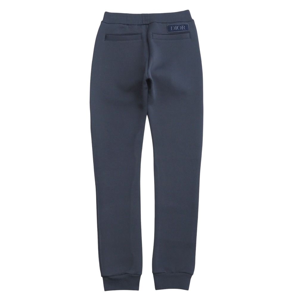 DIOR HOMME ディオール オム パンツ サイズXXXS ジョガーパンツ ジャージー ラバーロゴ ネイビー イタリア製 ブランド古着 RA 6436