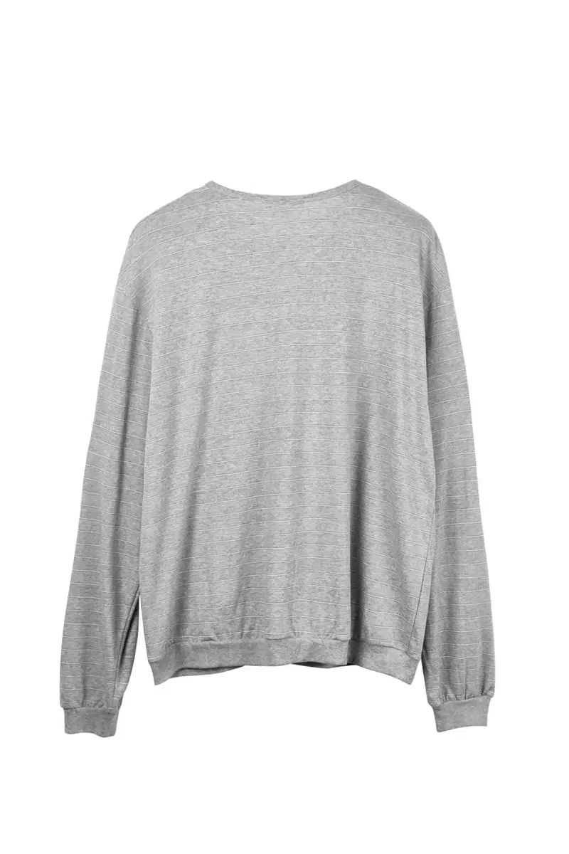 アフタープレイ エデン ストライプ ロング スリーブ グレー M