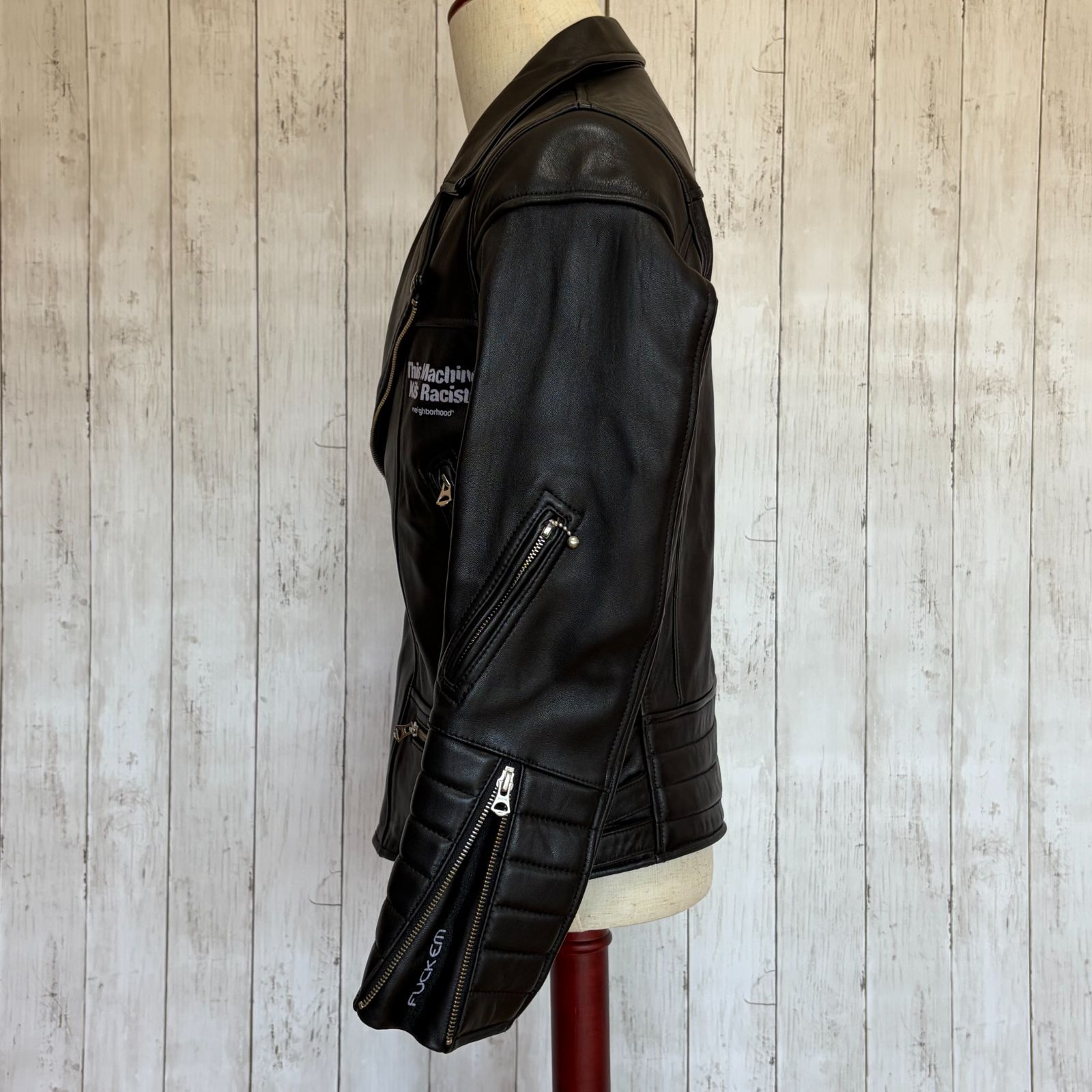美品 NEIGHBORHOOD ネイバーフッド ライダースジャケット ダブル