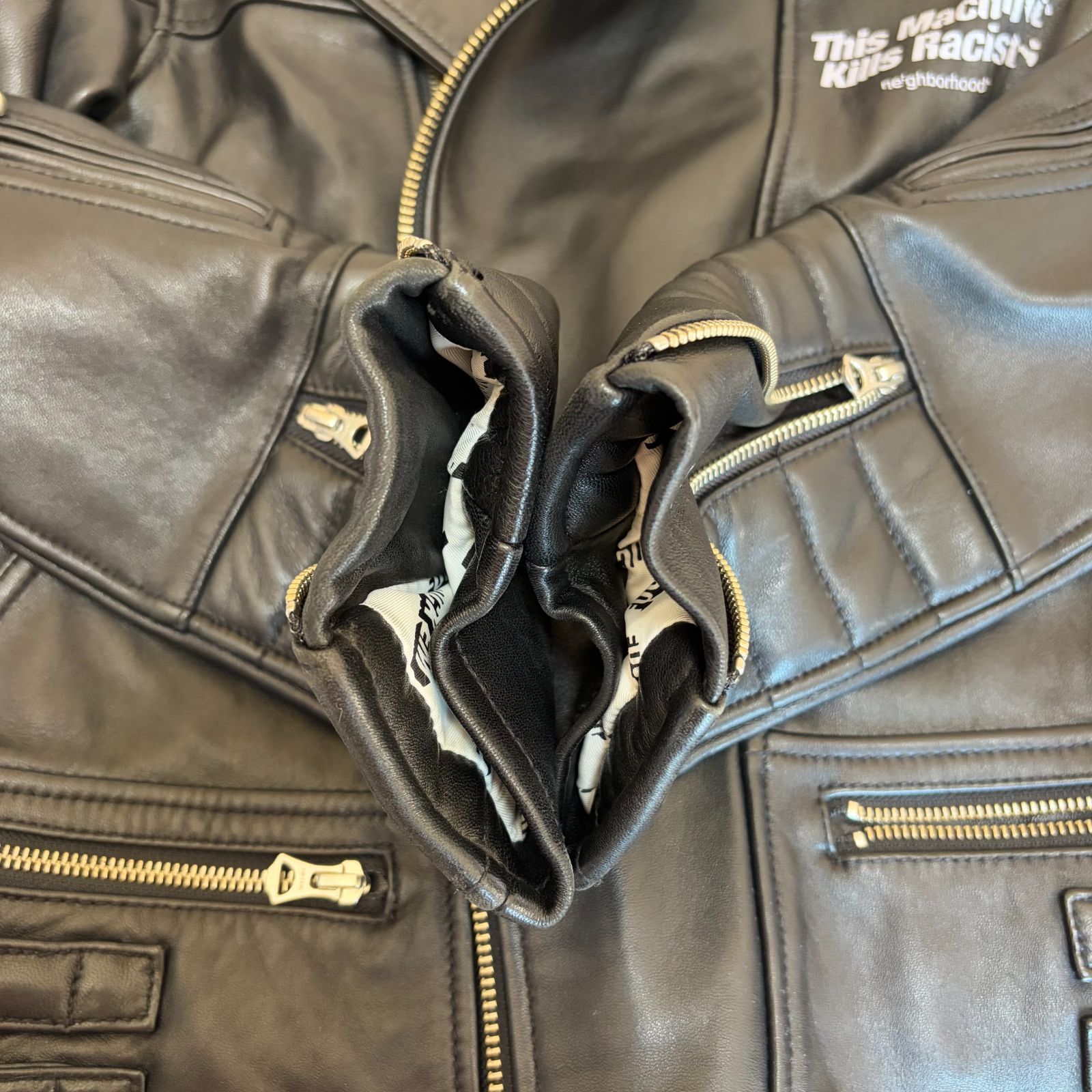 美品 NEIGHBORHOOD ネイバーフッド ライダースジャケット ダブル