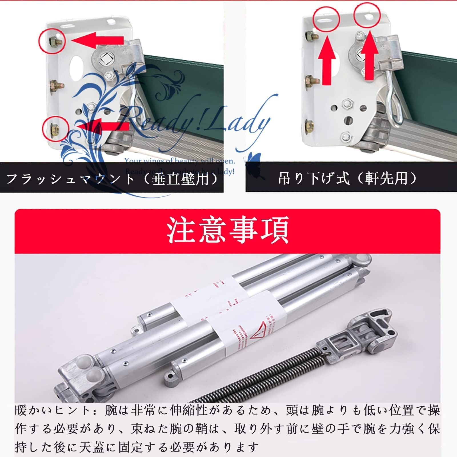 テラスの日よけ オーニング 格納式オーニング ガーデンオーニング ガーデンウィンドウオーニング 格納式キャノピー 屋外用遮光アルミニウム合金サンシェード 手動格納式オーニング 折りたたみ式手動格納式電動格納式オーニング 5 x 2 m Blue