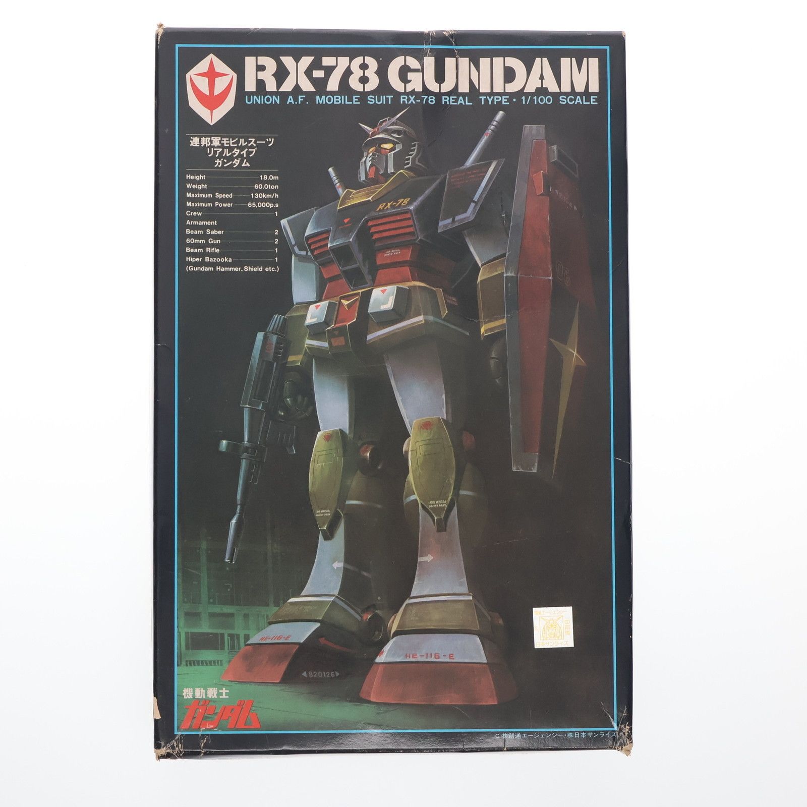 JAN無し版) 1/100 RX-78 リアルタイプ ガンダム 機動戦士ガンダム