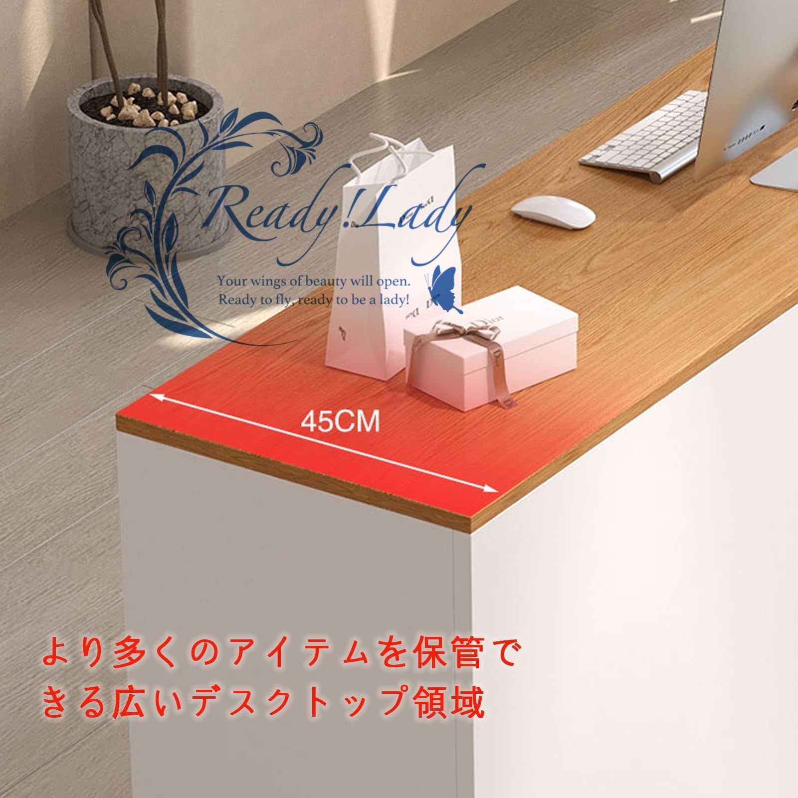 幅広い品揃え。 レジカウンター 受付カウンター 組み立てレジ台 引き出し付き 80|100|120CM 木製 カウンターテーブル おしゃれ レセプショ レジ係カウンター スモールフロントデスク 衣料品店 美容室 飲食店 店舗 120x45x95cm クリーム 木目