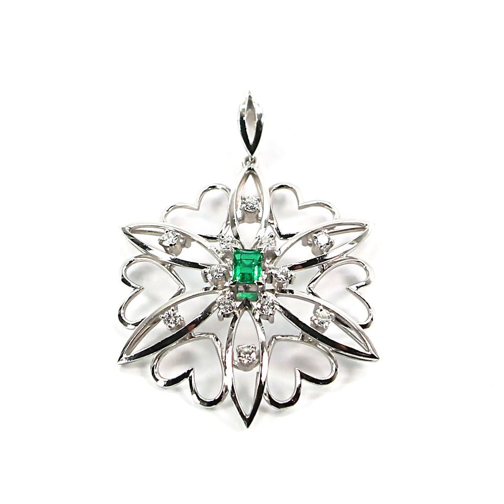 S*a様 K18天然パライバトルマリン　ダイヤ　ペンダントトップ K18 パライバ トルマリン ダイヤ ペンダント CG095CIBS | iichi 日々の