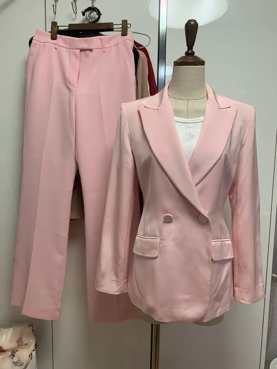 アボアボ ハンサムオブジェ シルクジャケットパンツセットアップ 春スーツセット セルフウェディングスナップスーツ