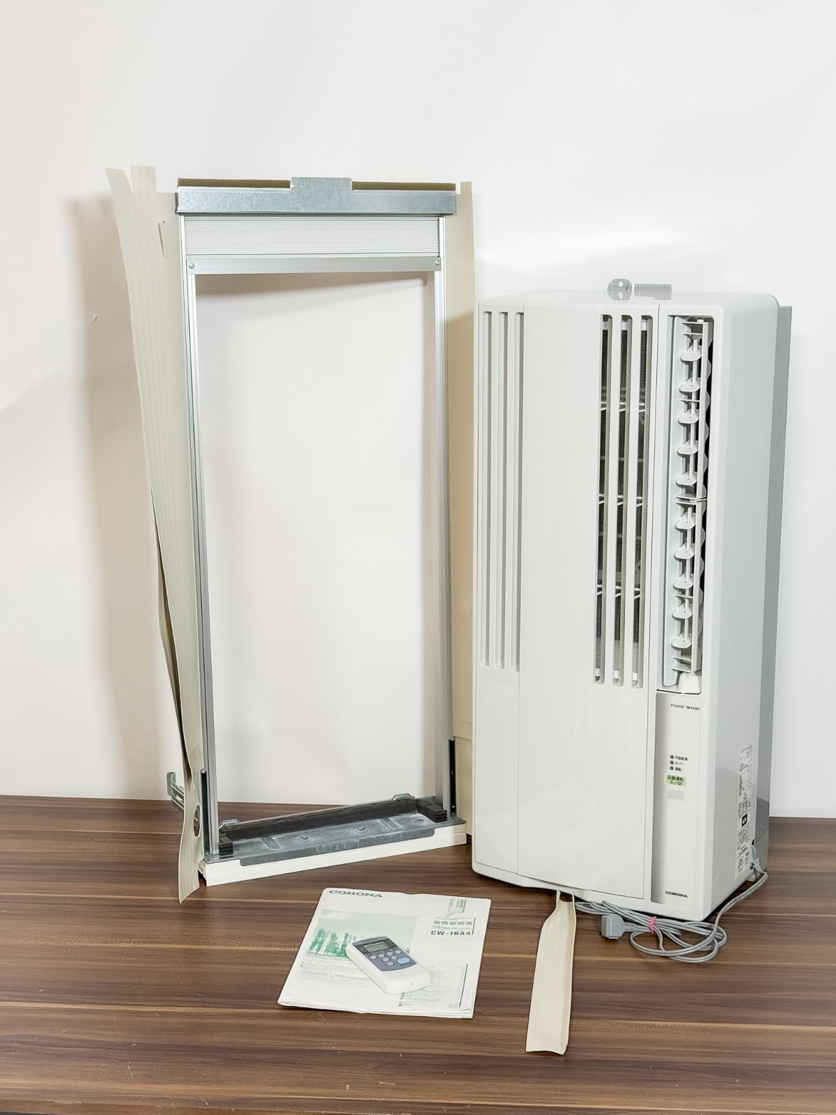 コロナ 窓用エアコン CW-16A4 冷房 製 リモコン 枠 取説付き