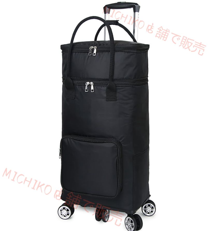 ショッピングカート 折り畳み 大容量 35 L 買い物カート ショッピングキャリー 防水 保冷保温 5輪 静音 横押し 高齢者 女性 軽量 持ち運び 高さ調節 アウトドア 釣り 旅行