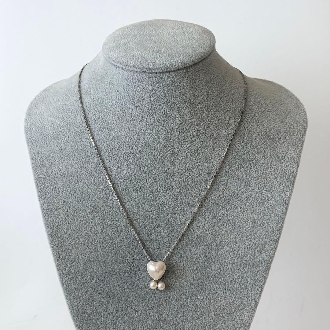 416 タサキ シルバー マベパール スライドネックレス ハート FORTGASGNV_COM_BR