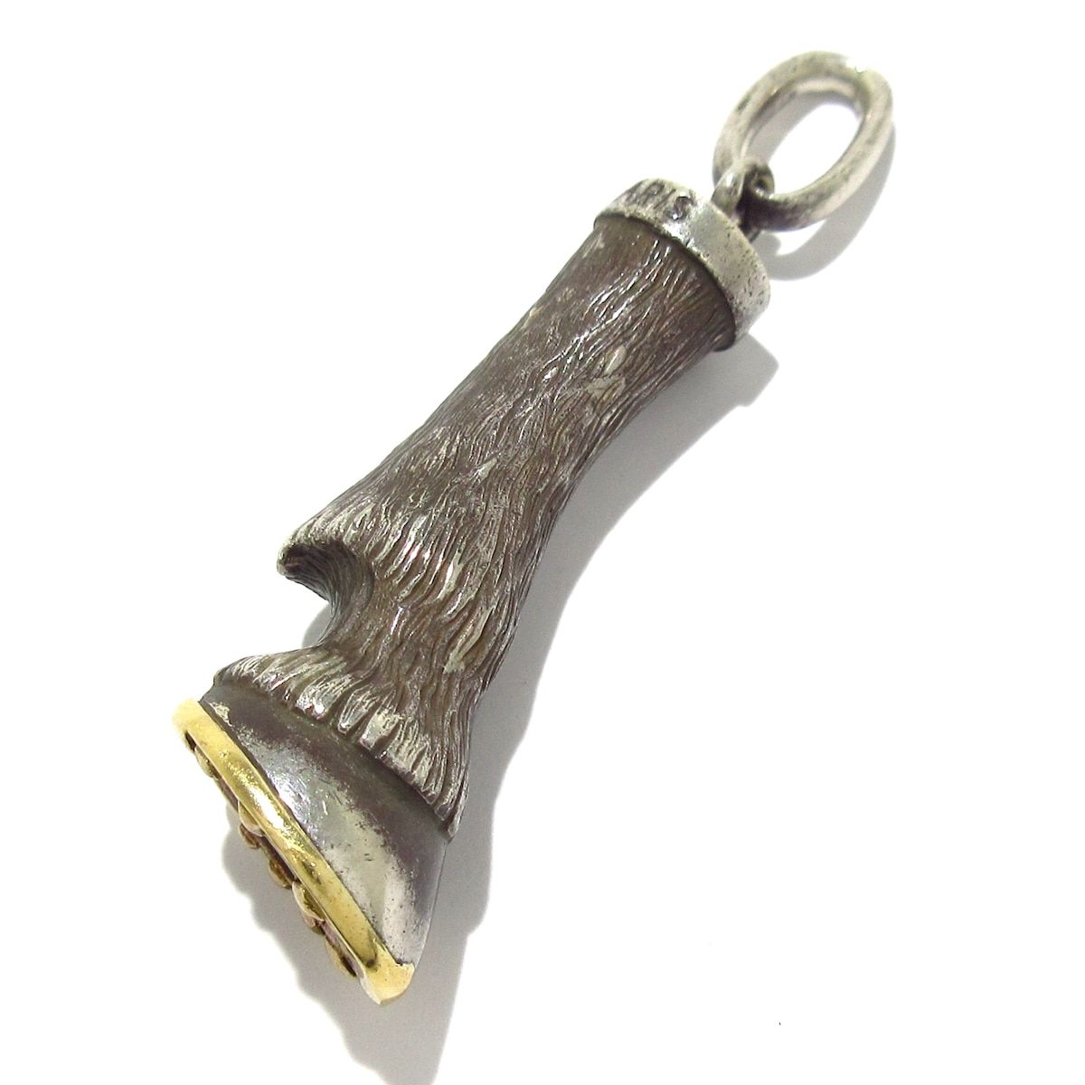 HERMES エルメス ペンダントトップ ホースシュー シルバー×ゴールド ホースレッグ