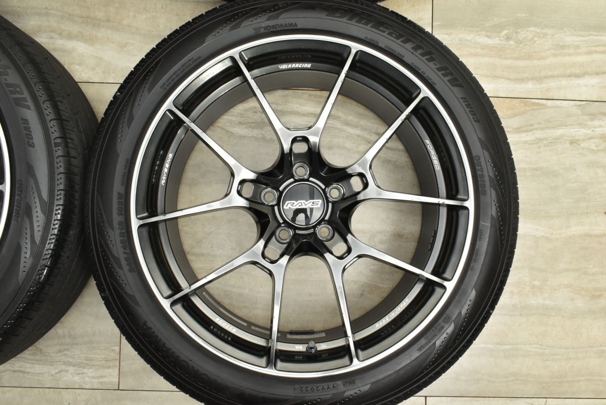 カスタム用に RAYS ボルクレーシング G025 19in 8.5J 38 PCD114.3 ヨコハマ ブルーアース RV03 245|45R19 アルファード ハリアー FFCRYSTALESIA_COM