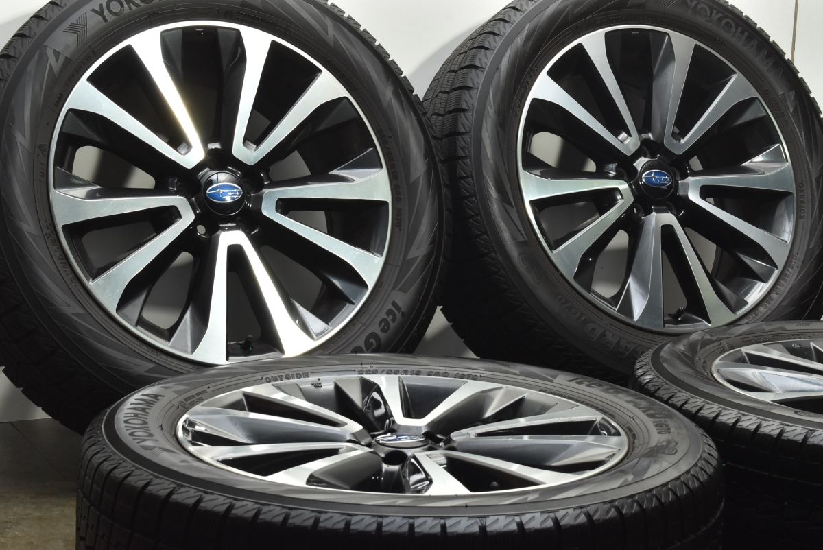 バリ溝 スバル SJ フォレスター 後期 純正 18in 7J 48 PCD100 ヨコハマ アイスガード iG70 225|55R18 XV 流用 スタッドレス
