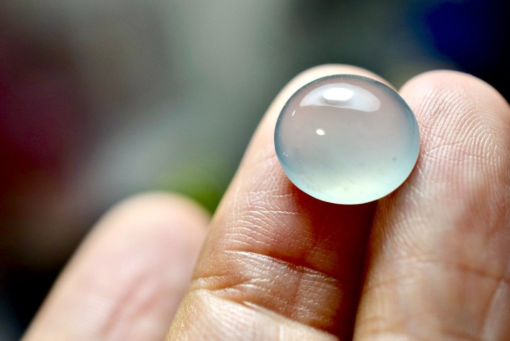 SR12-24 大粒 宝石質 高氷種 薄水緑色 グアテマラ産 天然 A貨 本翡翠 ルース 硬玉 ジェダイト