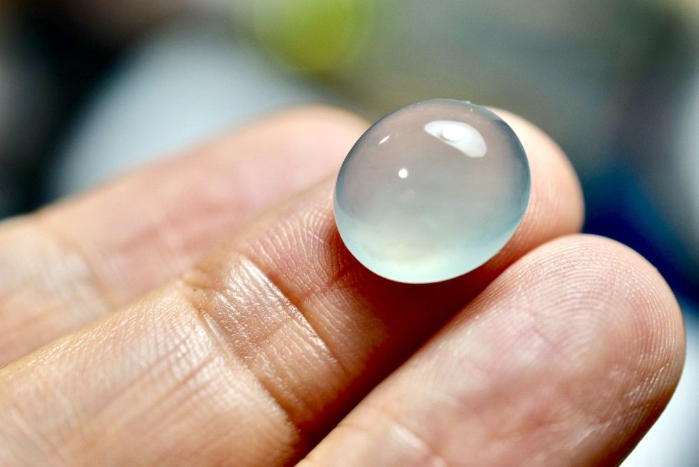 SR12-24 大粒 宝石質 高氷種 薄水緑色 グアテマラ産 天然 A貨 本翡翠 ルース 硬玉 ジェダイト