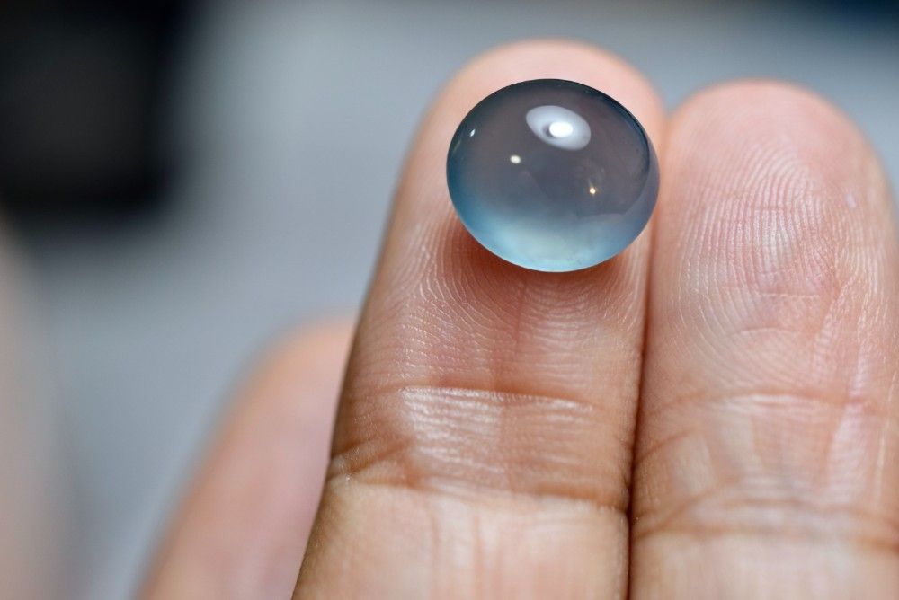 SR12-23 品 宝石質 氷種 青色 グアテマラ産 天然 A貨 本翡翠 ルース 硬玉 ジェダイト CARILOBEACH_COM