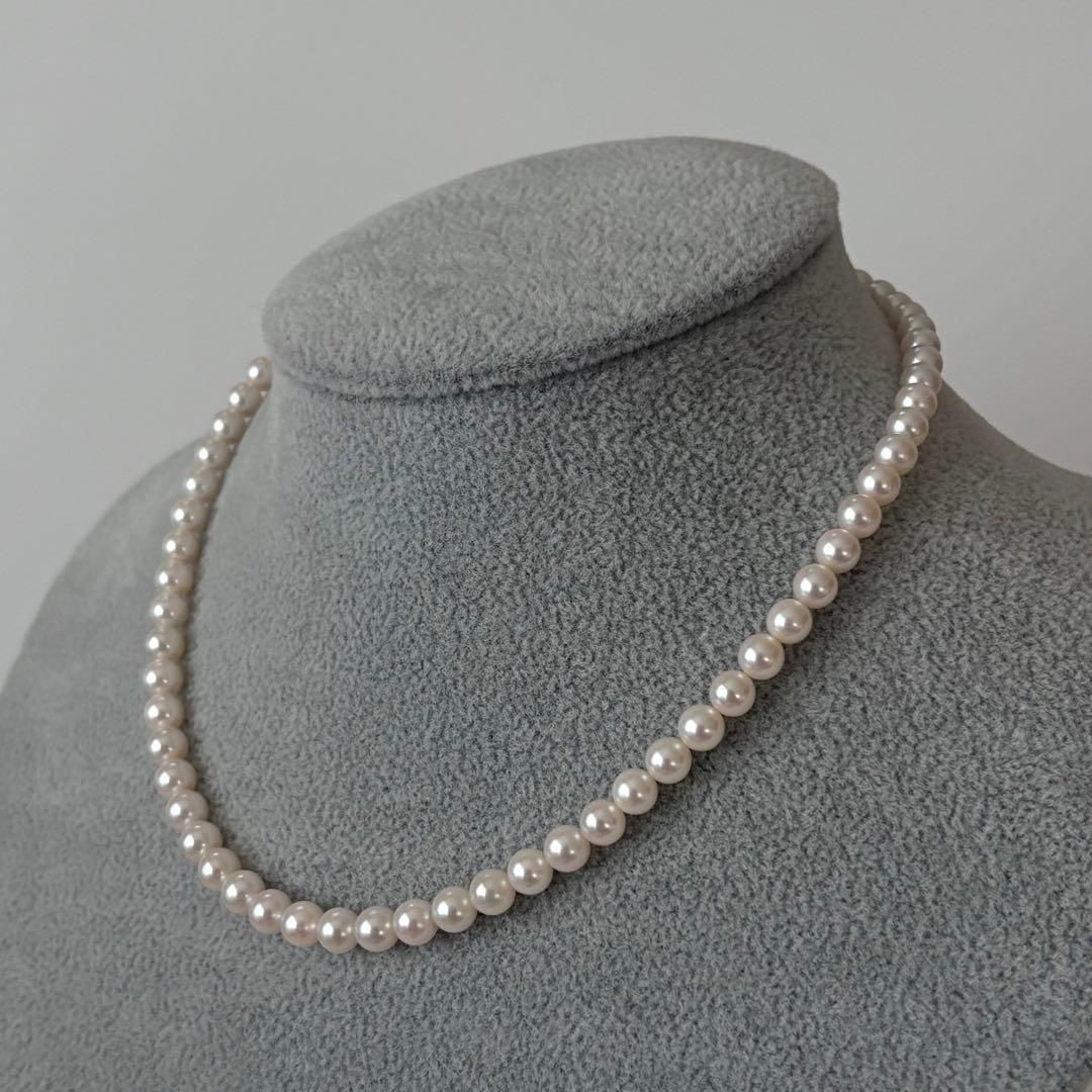 324【ミキモト】シルバー パール 約5.1-5.9mm ネックレス - メルカリ