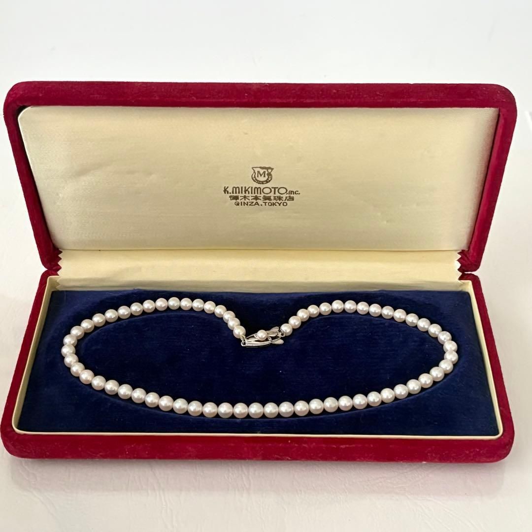 324【ミキモト】シルバー パール 約5.1-5.9mm ネックレス - メルカリ