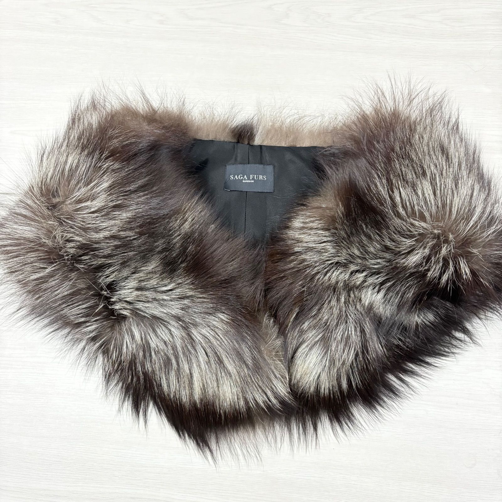 ︎ サガフォックス ショール ファー 毛皮 成人式 振袖 正月 結婚式 茶