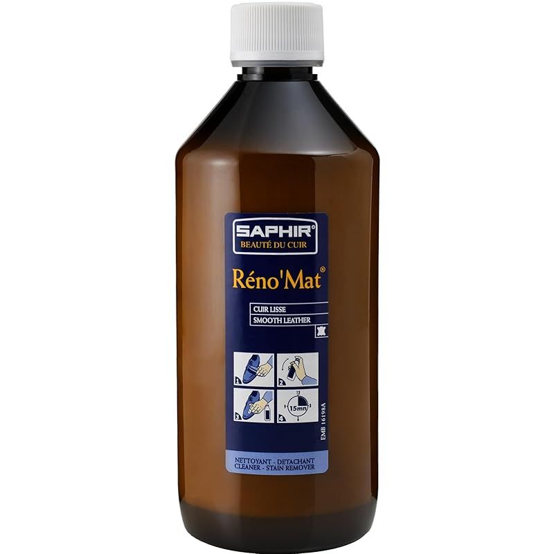 サフィール 大容量 500ml 強力 革用 クリーナー レノマット リムーバー ステイン 革靴 革製品 手入れ 汚れ落とし レザークリーナー 靴 シミ カビ取り 塩ふき ポリッシュ ワックス 靴磨き 0