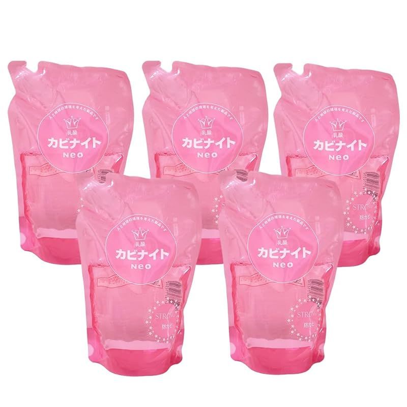 カビ取り剤 カビナイト Strong カビナイトストロング フローラル 詰め替えパウチ5ケセット 防カビ剤 浴室 湯垢 黒カビ タイル 畳 塩素不要 室内 ペットにも安心 1