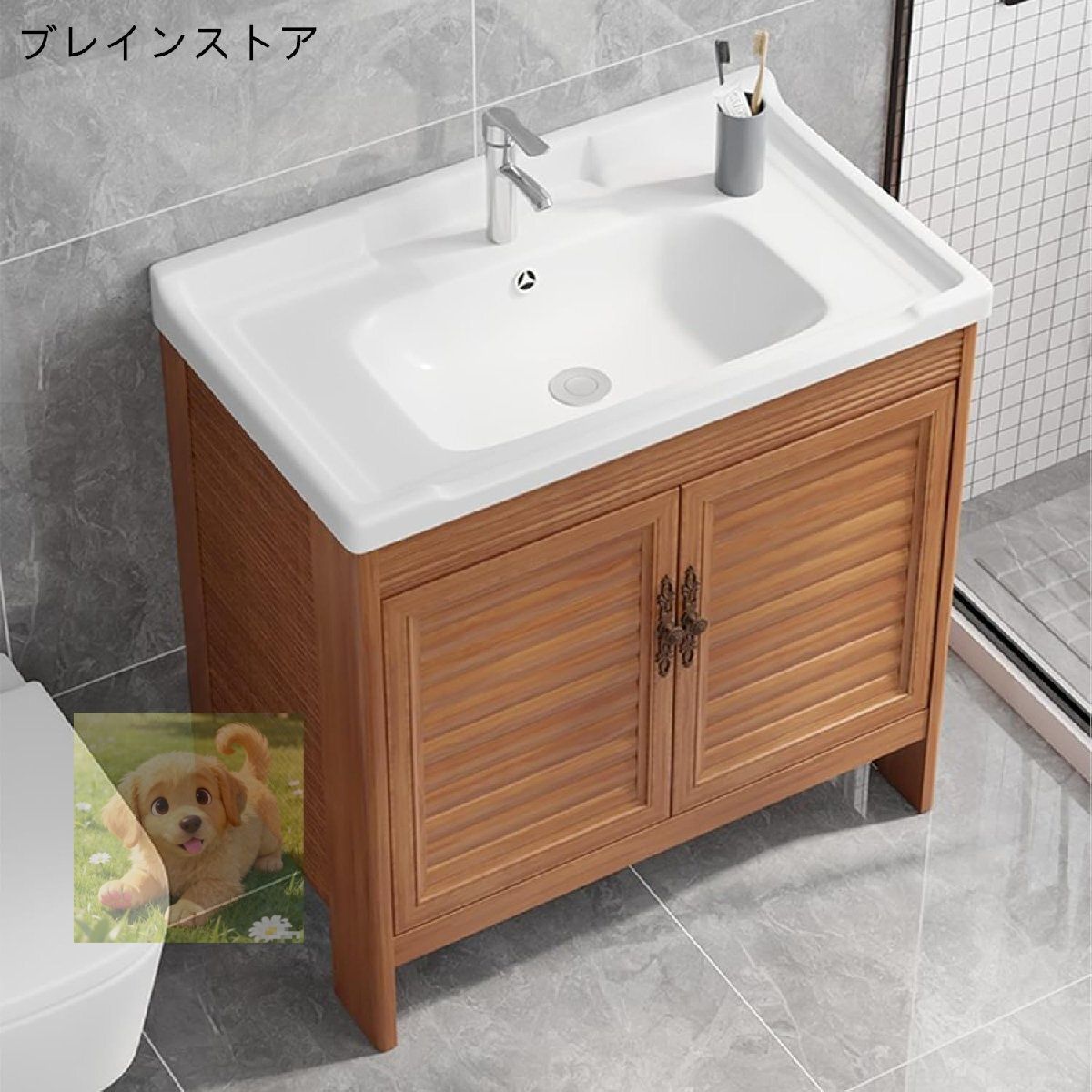 洗面台 洗面ボウル 手洗い器 陶器 ロッカー付 洗面化粧台 洗面所 収納 キャビネット 混合水栓洗面器ホワイト 洗面ボール 手洗い鉢手洗い器