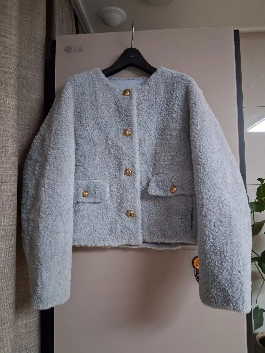 ケネスレディー GOLD ボタン ムース ファー ジャケット