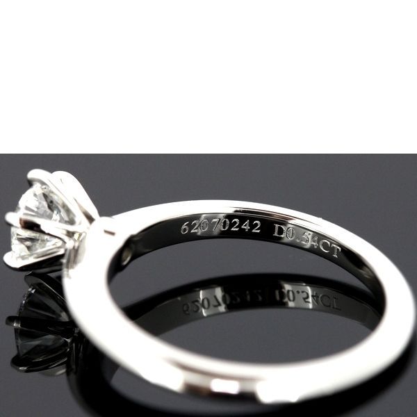 ティファニー ソリティア 0.54ct ダイヤモンド リング G-VVS1-3EX