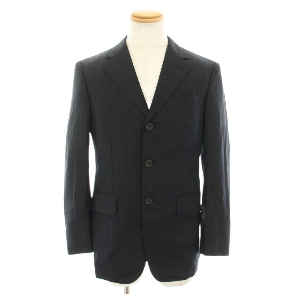 ポールスミス PAUL SMITH COLLECTION スーツ セットアップ 上下 テーラードジャケット シングル パンツ スラックス ストライプ柄 S 紺 ネイビー PC-PI-56400 YT