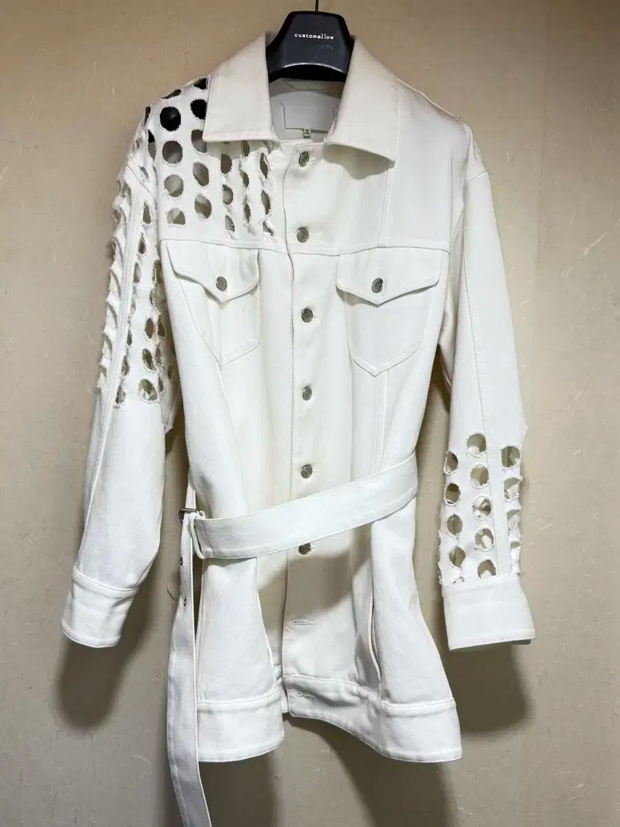  メゾンマルジェラ PUNCH ホール デニム ジャケット テーラードジャケット ジャケット アウター