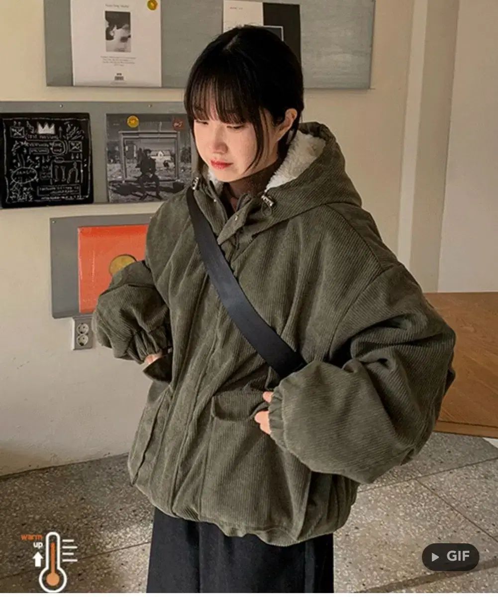 バオン ホールミン キルティング コーデュロイ シープスキン ファー アウター マウンテンパーカー