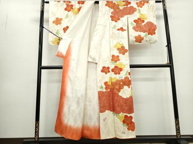 平和屋着物□訪問着 駒刺繍 雲取り舞桜文 金彩 正絹 逸品 DAAY4658qa