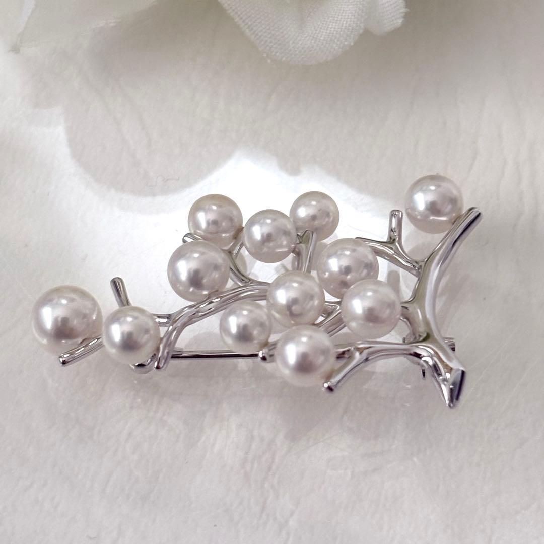 187【ミキモト】シルバー 幸福の木 ラージ パール ブローチ - メルカリ