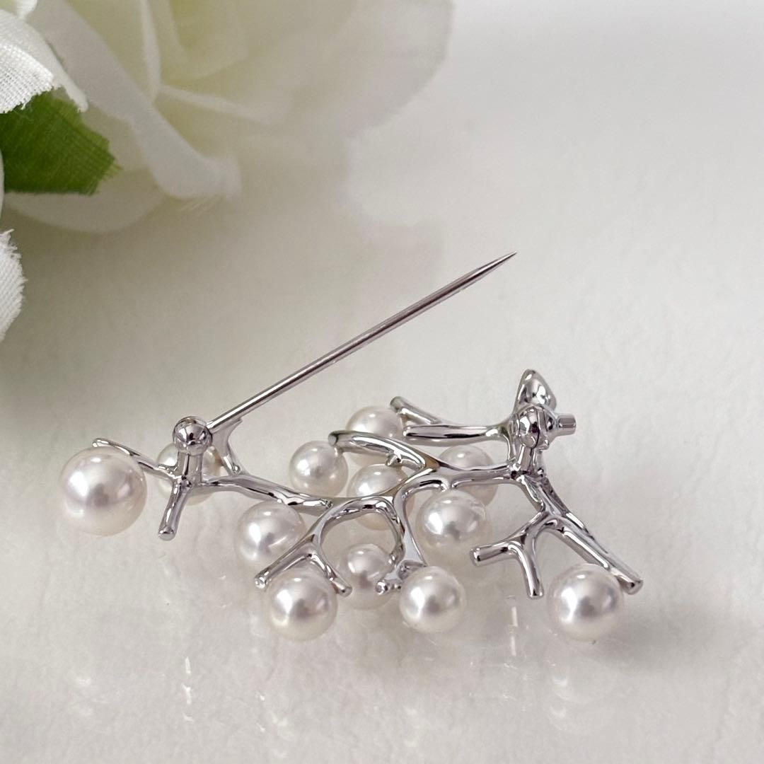 187【ミキモト】シルバー 幸福の木 ラージ パール ブローチ - メルカリ