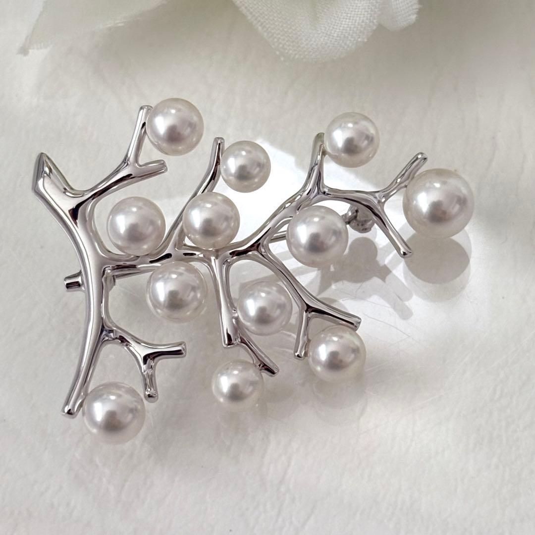 187 ミキモト シルバー 幸福の木 ラージ パール ブローチ FORTGASGNV_COM_BR