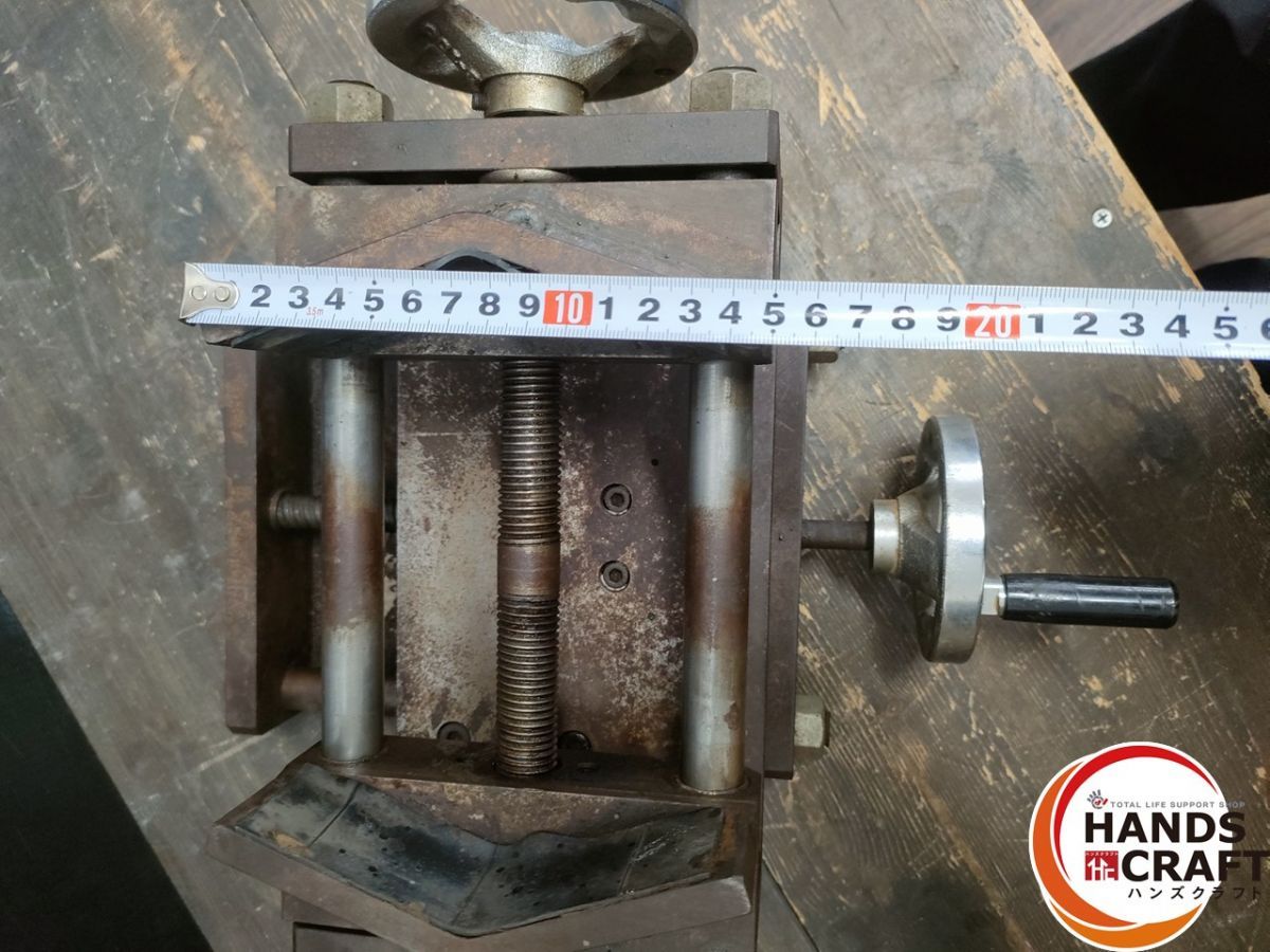 【久留米】【引き取り限定】【中古】メーカー不明　マシンバイス　バイス　クロススライド　ベンチバイス　万力　クロステーブル ○【中古】メーカー不明 マシンバイス バイス クロススライド ベンチ