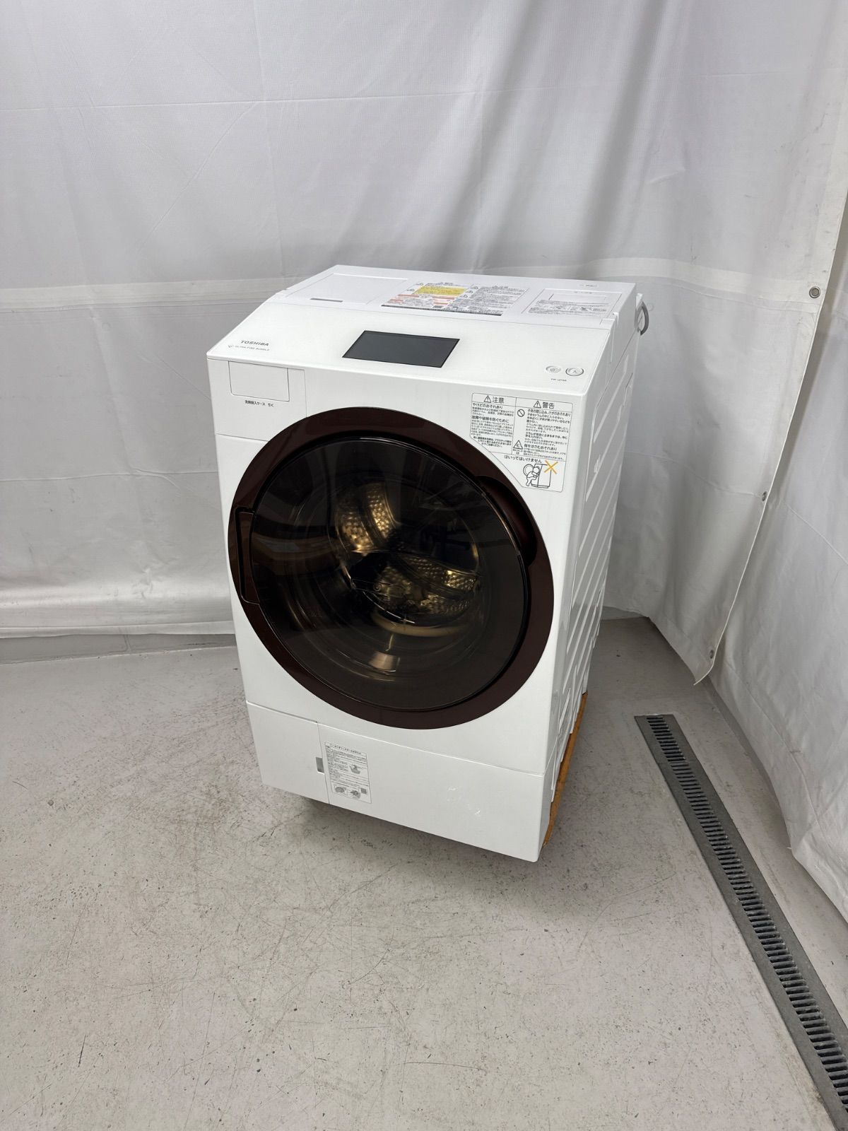 配送エリア ｜屋内搬入＆取付無料 東芝 ZABOON 12kg ドラム式洗濯機 TW-127X8L 動作 ＆クリーニング済み 左開き 2020年製 抗菌ウルトラファインバブル洗浄W 温水洗浄 洗剤 柔軟剤 自動投入 スマホ連携 Hi1324