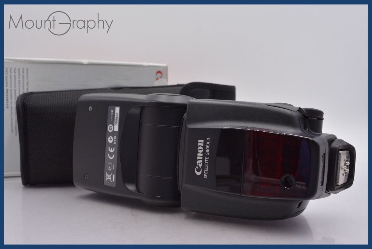 上 キヤノン Canon SPEEDLITE 580EX II 元箱 ソフトケース付 完動 同梱可 mj5817