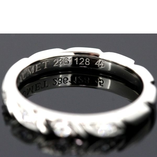 ショーメ トルサード ダイヤモンド リング Pt950 8P ♯45 証明書