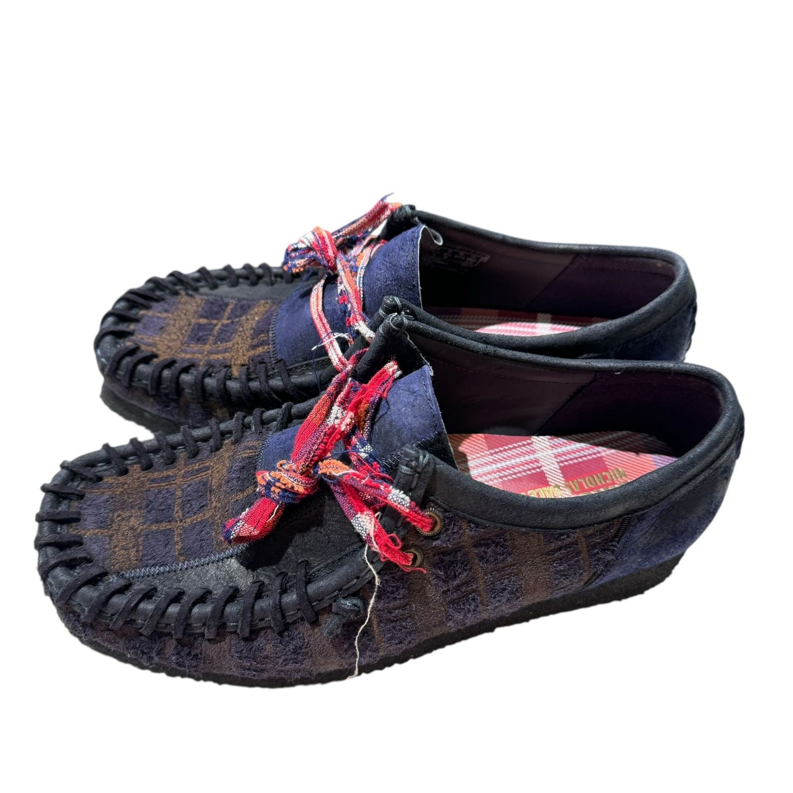 Clarks クラークス 7 075 DALEY Wallabee ニコラスデイリー ワラビー メンズ Navy Combi UK 7-1 2 EUR 41-1