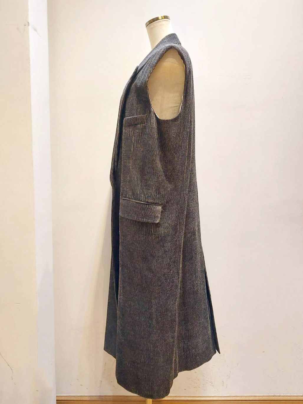  い ALYSI アリジ ロングジレ ベスト コーデュロイ ベスト ジレ ベスト ジレ ビスチェ