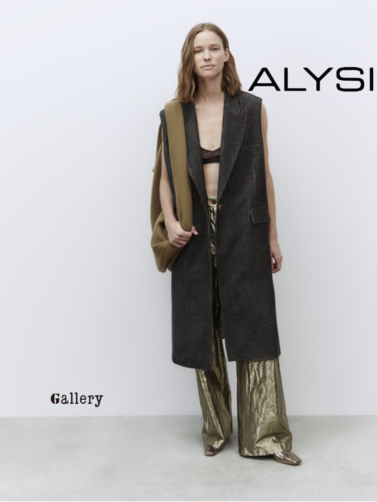 公式正規取扱い ALYSI アリジ ロングジレ ベスト コーデュロイ