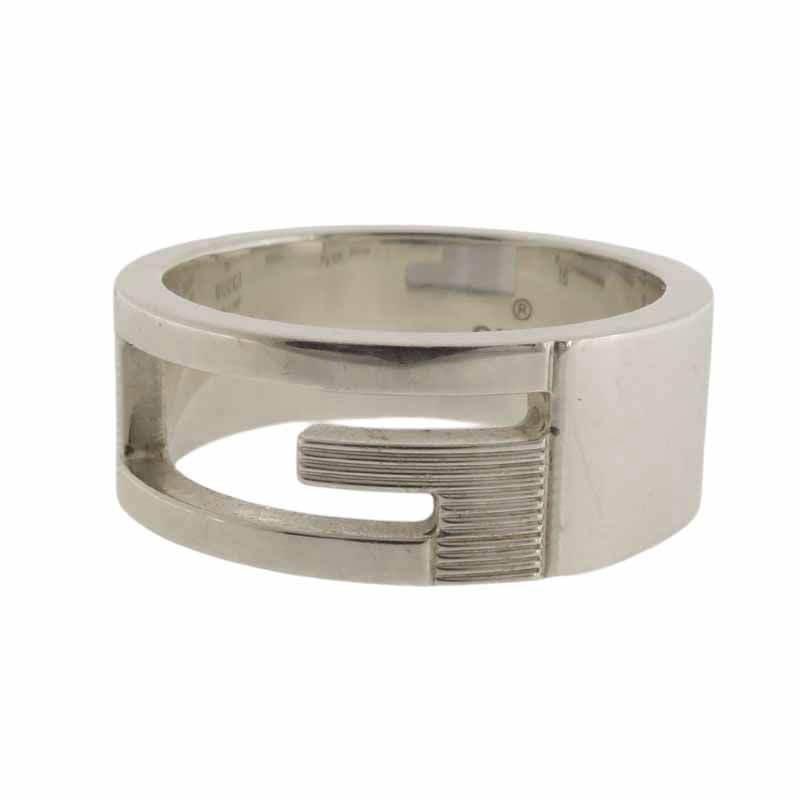 グッチ GUCCI ブランテッドG カットアウト ロゴ シルバー リング シルバー サイズ ユニセックス15号