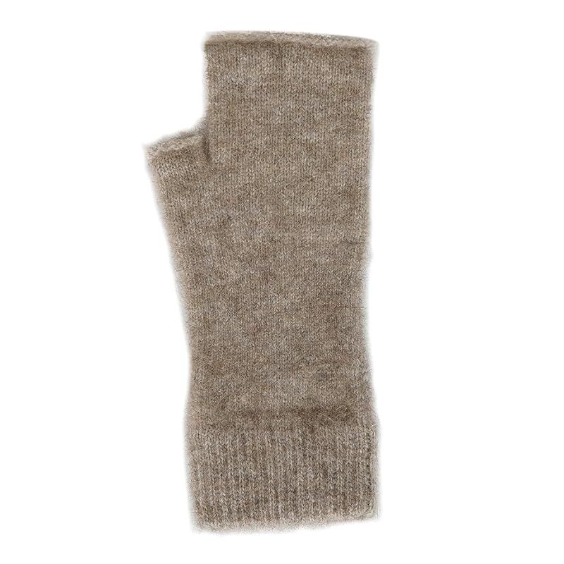 LOTHLORIAN ポッサムメリノハンドウォーマー ウール手袋 ウールミトン 指空き手袋 タッチパネル対応 防寒 保温 冷え対策 ナチュラル 0