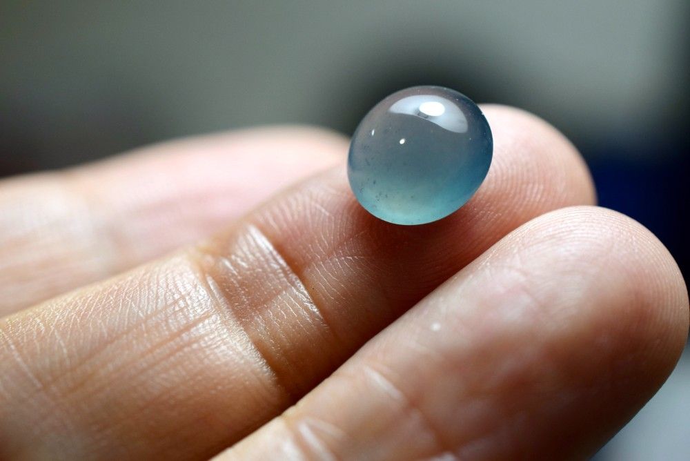 SR12-27 宝石質 氷種 深青色 グアテマラ産 天然 A貨 本翡翠 ルース 硬玉 ジェダイト